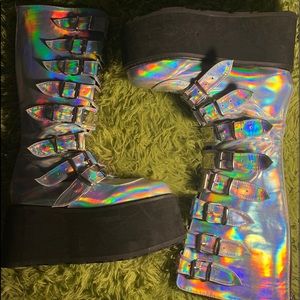 Pre-owned sliver holographic DAMNED-318